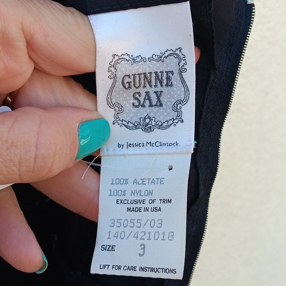 GUNNE SAX By Jessica McClintock 1980's Vtg Dress - Picture 3 of 5